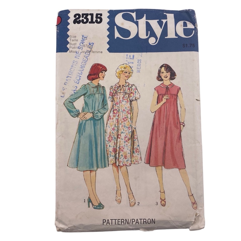 2 for 22$ 🧵 STYLE 🧵 Misses’ Dress Sewing Pattern 2315